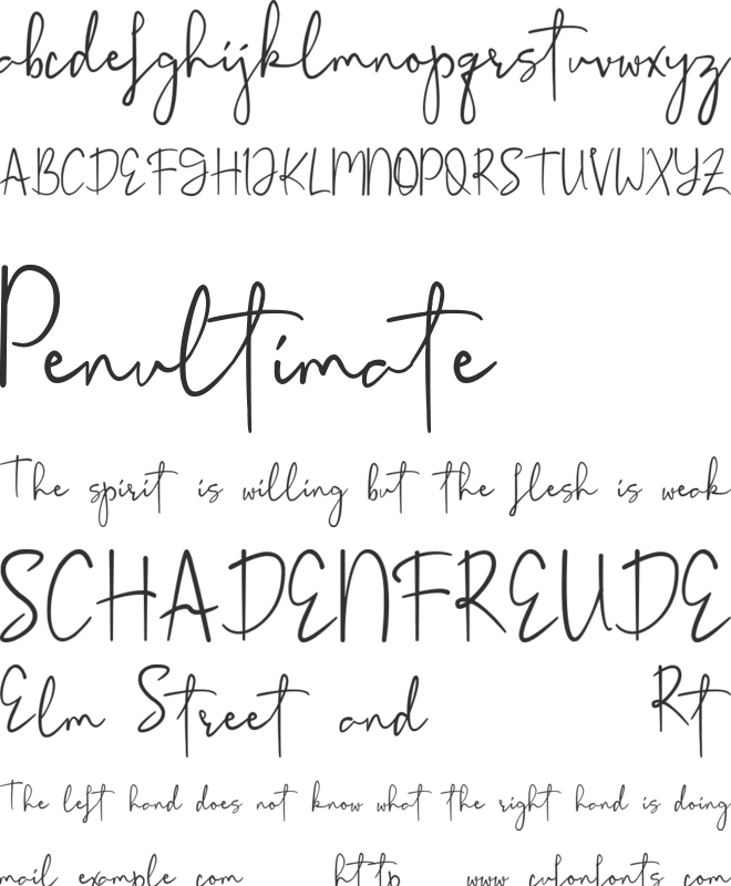 Rohmathan font preview