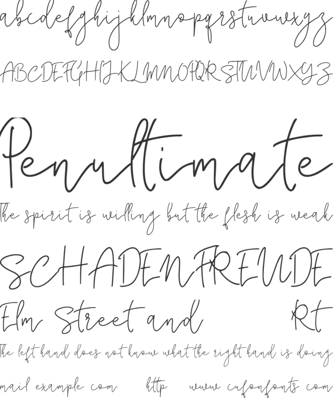 Corline Signature font preview