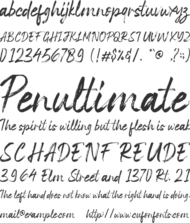 Space Outside font preview