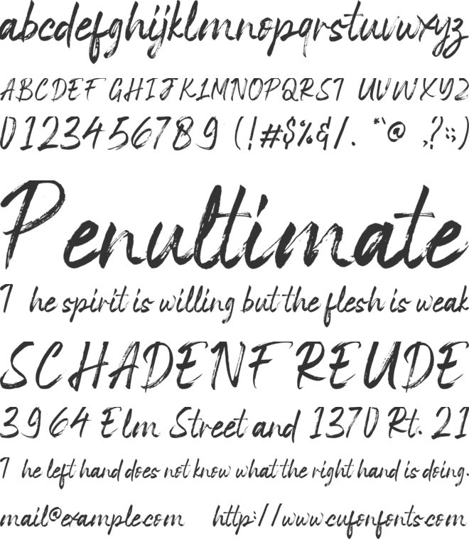 Space Outside font preview