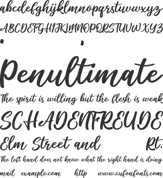 Salika font preview