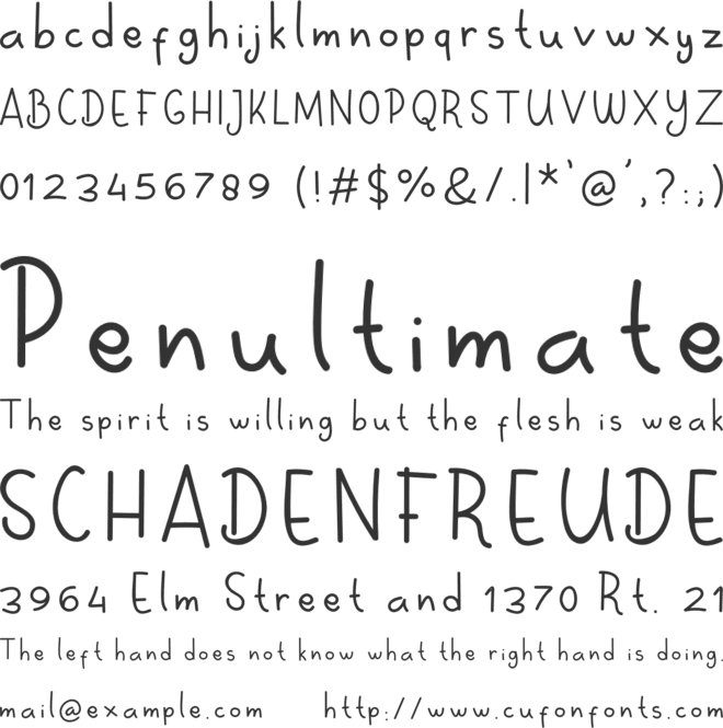 Super Melon Hunter font preview