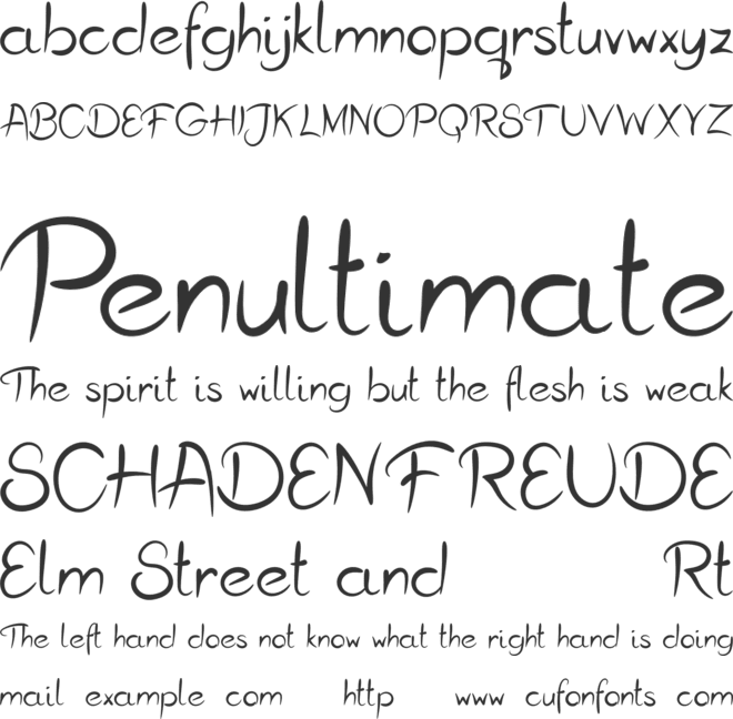 Trinyta font preview