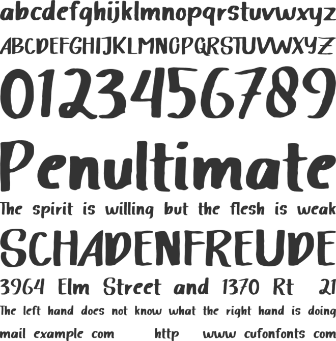 Halimah font preview