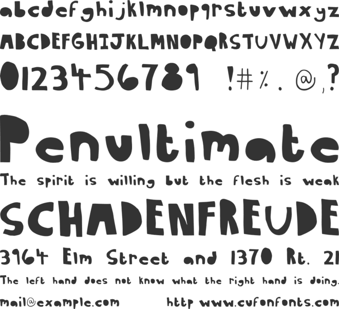 Ophelia font preview