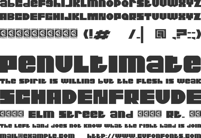 Thicxer font preview