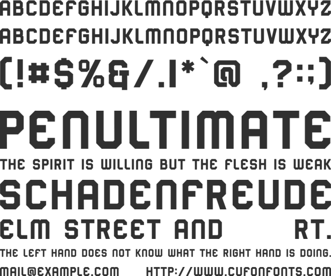 Sporter font preview