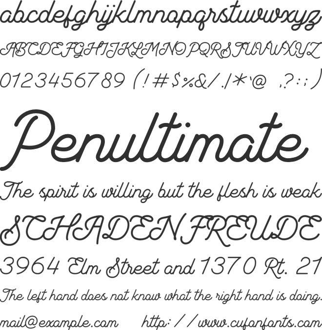 Andalusea font preview