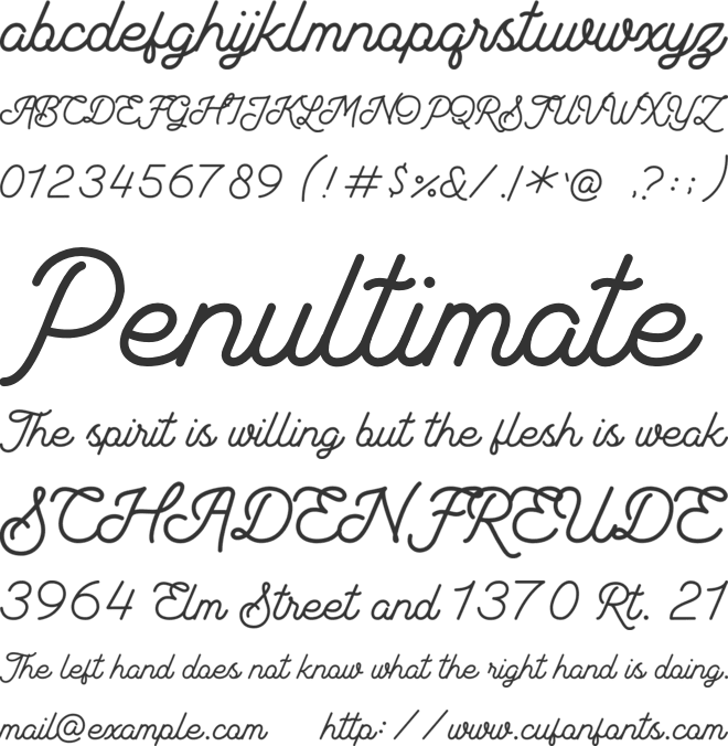 Andalusea font preview