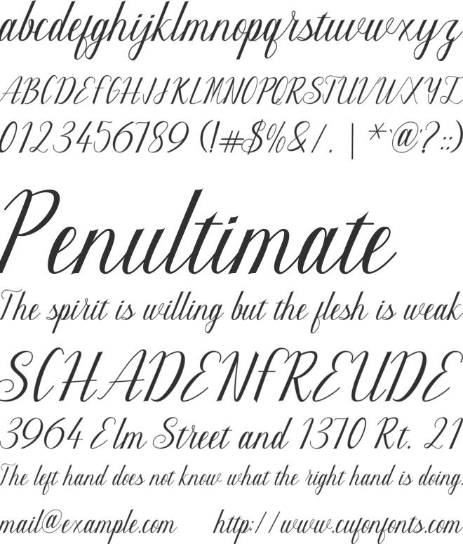 Maillane font preview