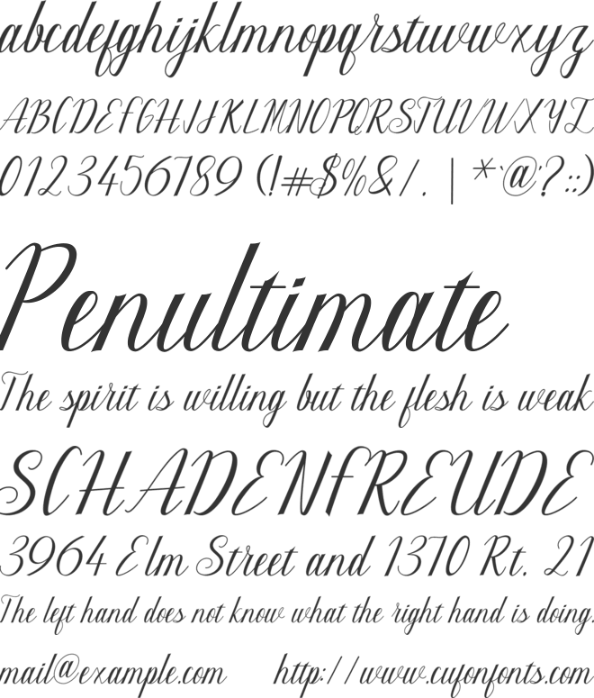 Maillane font preview