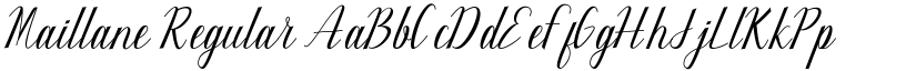 Maillane Regular font