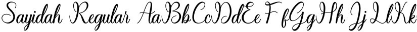 Sayidah Regular font