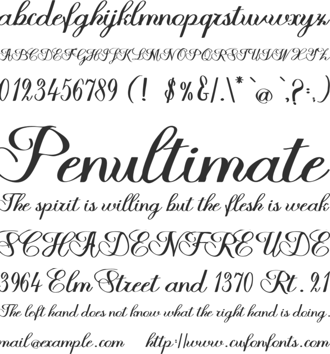 Halfesika Script font preview