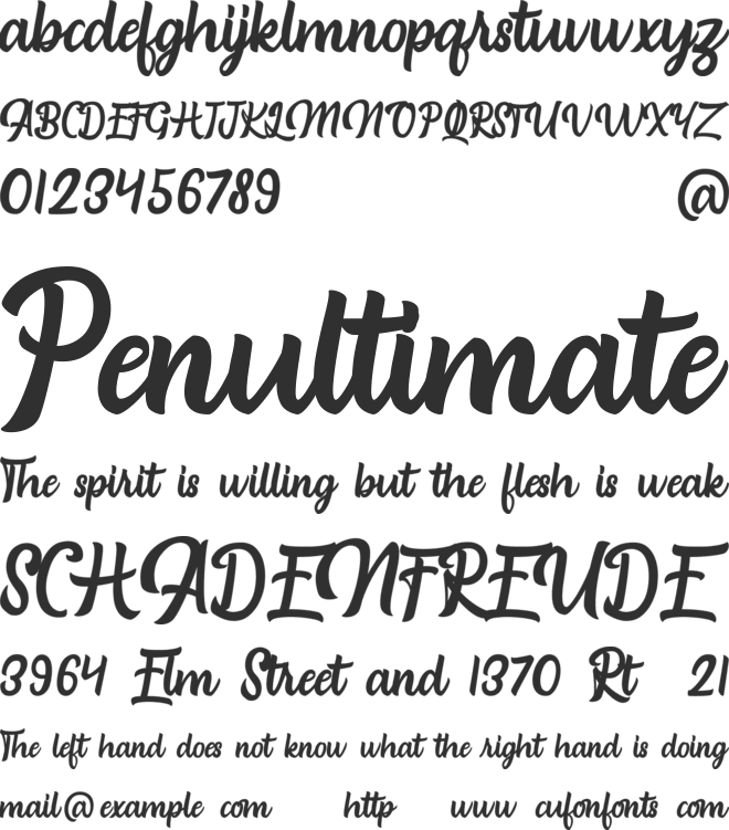 Brongline Presiom font preview