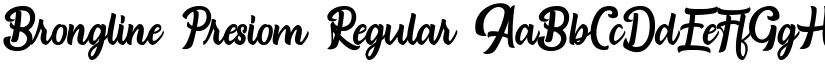Brongline Presiom Regular font