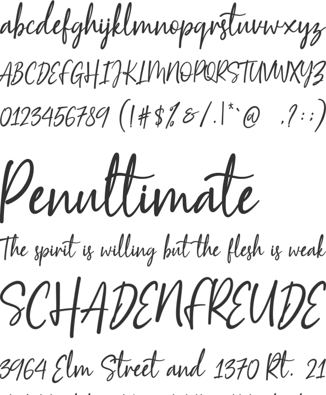 WestayScript font preview