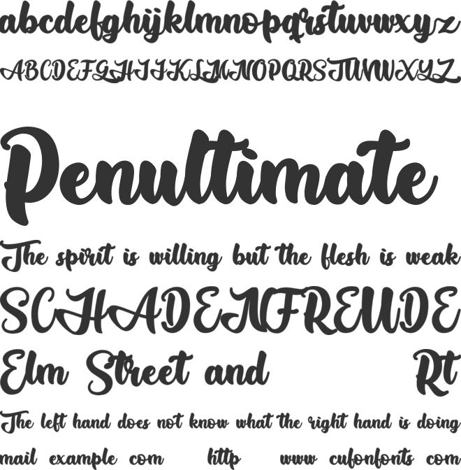 Gadimon font preview