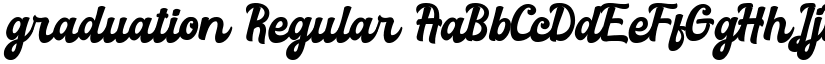 graduation Regular font