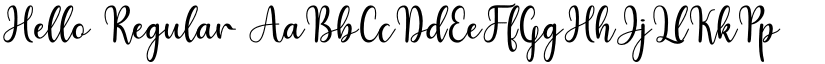 Hello Regular font