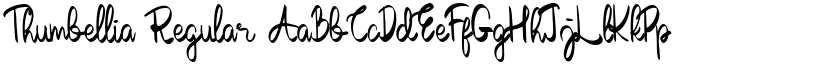 Thumbellia Regular font
