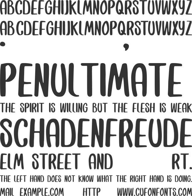 Alusans font preview