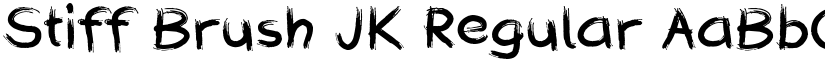Stiff Brush JK Regular font