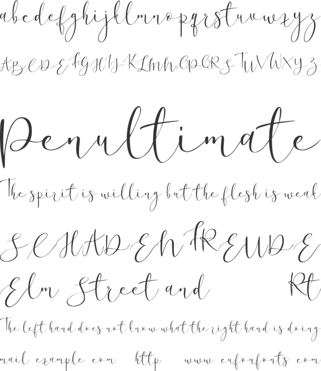 Ronhilli font preview