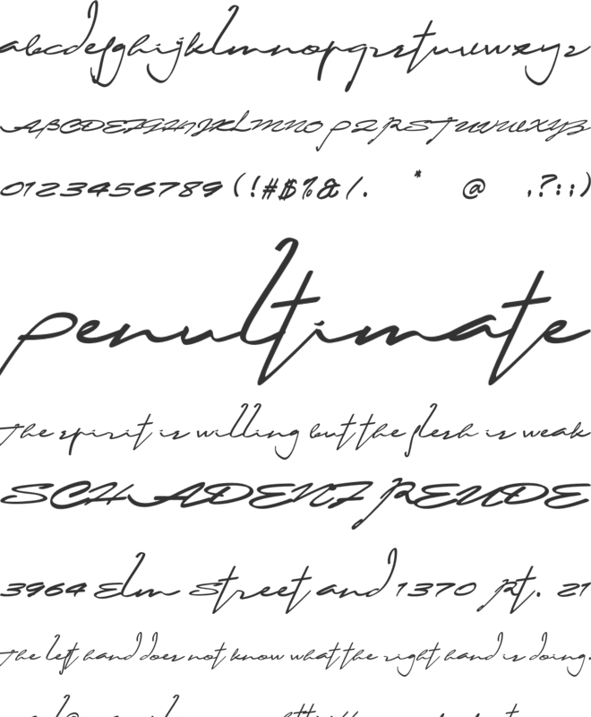 Lamender font preview