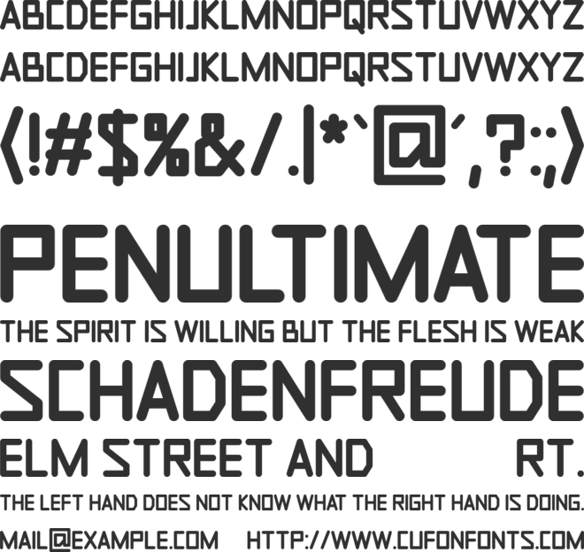 Rosbed font preview