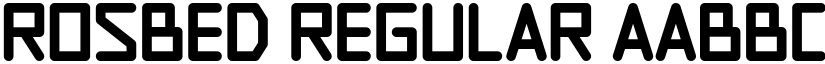 Rosbed Regular font