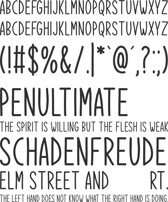 Happy Student font preview
