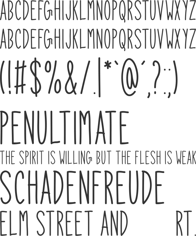 Dokrak font preview