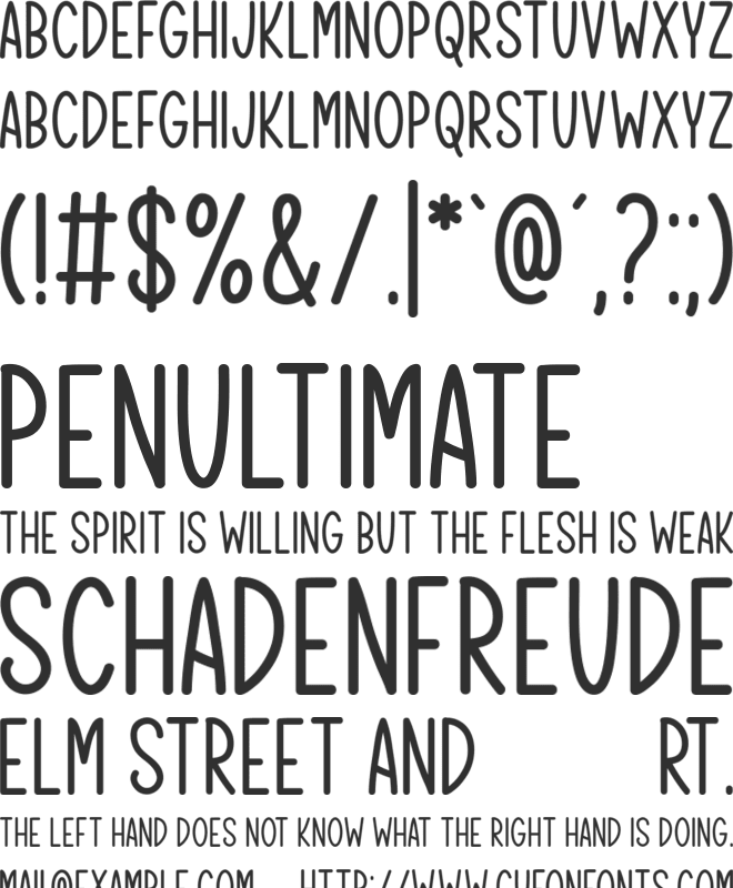 Cherish Today font preview