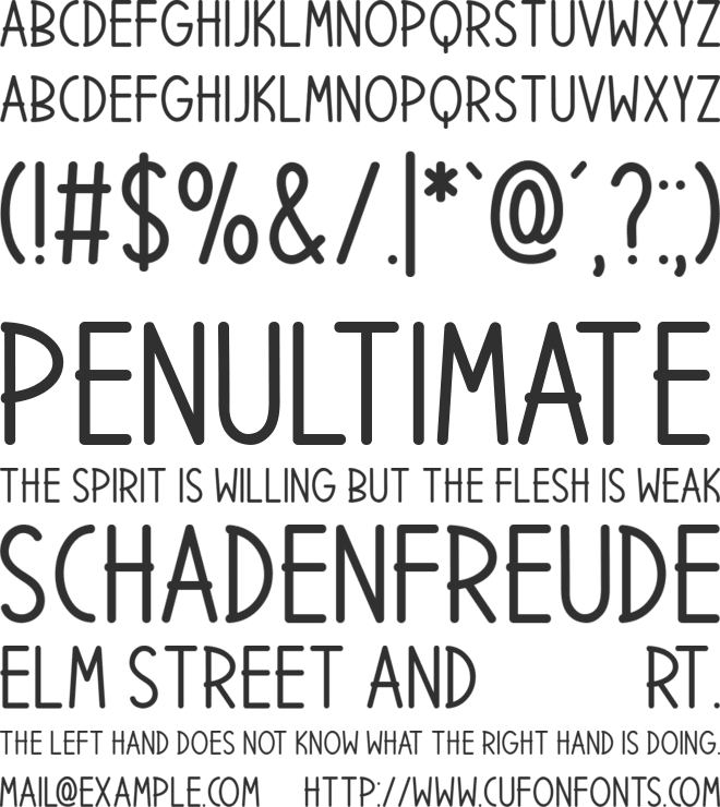 Bookish font preview