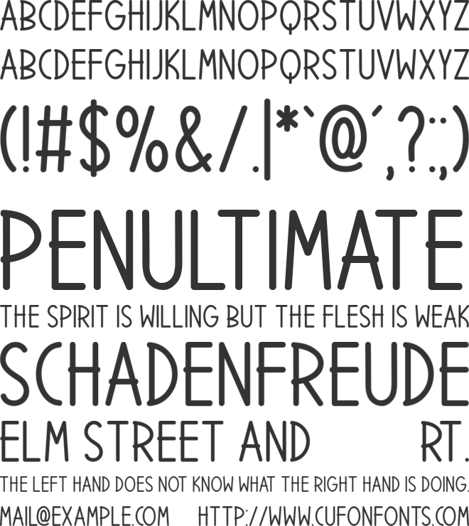 Bookish font preview