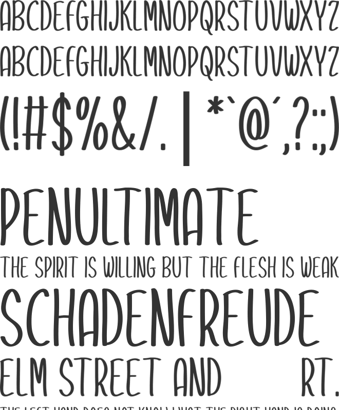 Bonrin font preview