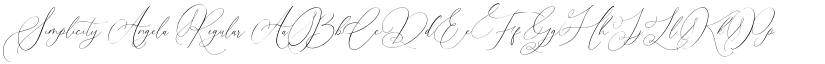 Simplicity Angela Regular font