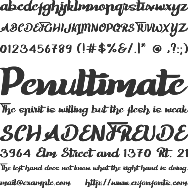 Trackers font preview