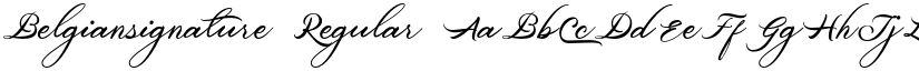 Belgiansignature Regular font