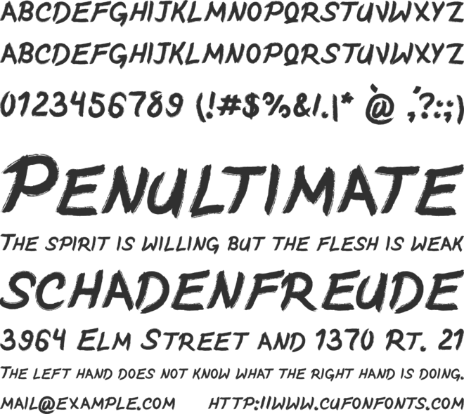 MidNight font preview