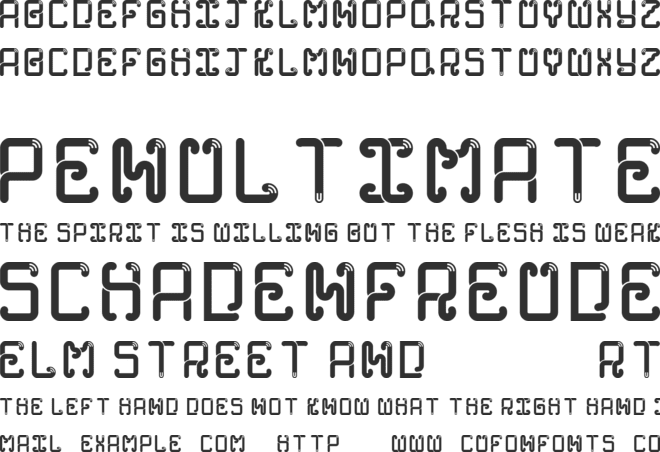 Game Cables font preview
