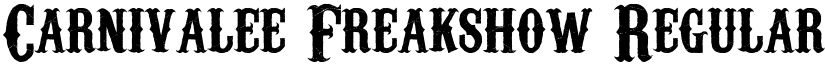 Carnivalee Freakshow Regular font
