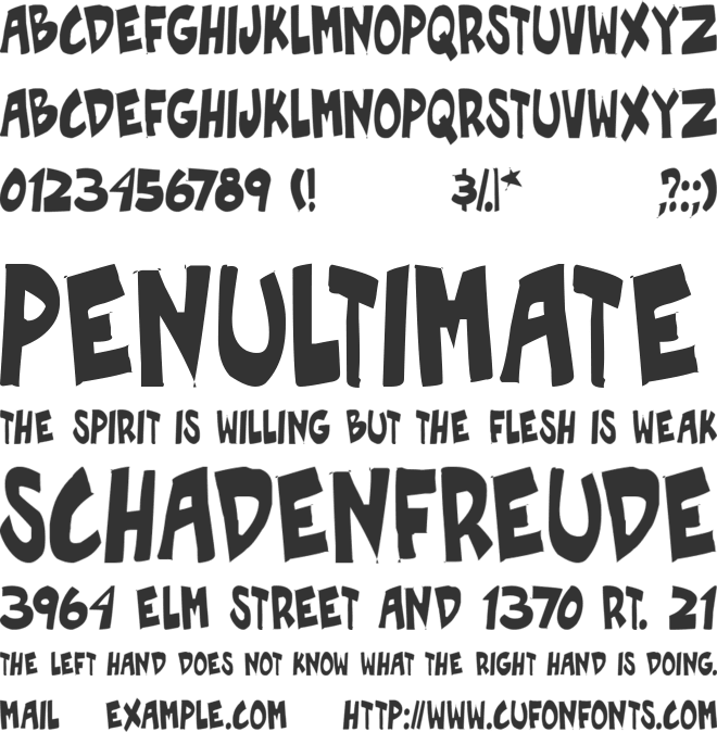 Roof runners active font preview