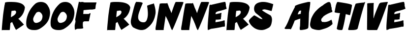 Roof runners active Bold Italic font