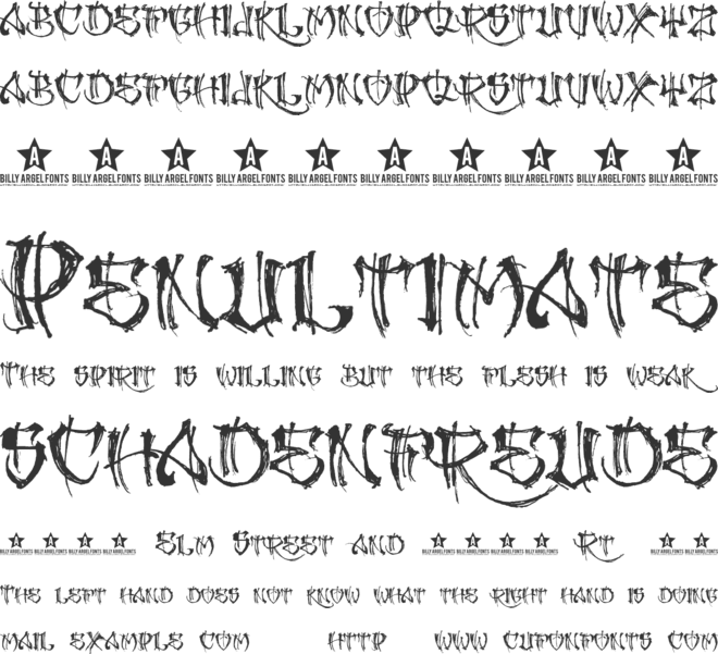 GANGLAND font preview