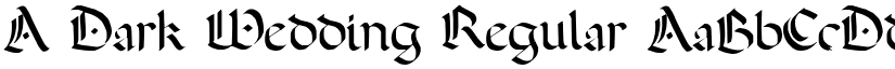A Dark Wedding Regular font