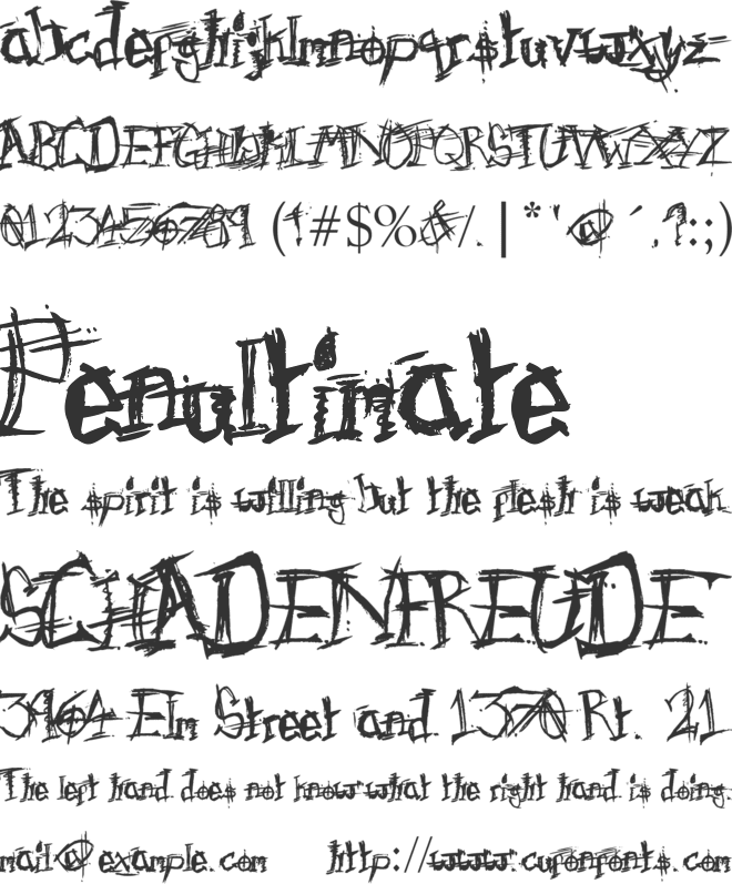 F'Donkulous font preview