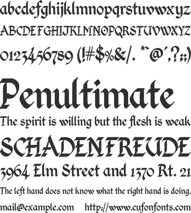 Kingthings Calligraphica font preview