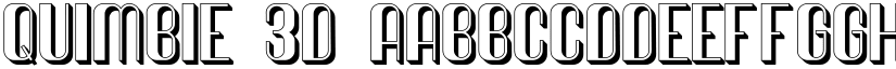 Quimbie 3D font